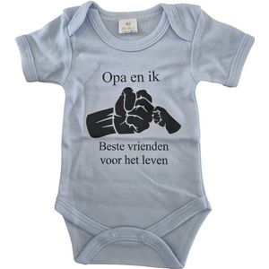 Baby romper met tekst ""Eten, slapen, poepen, herhalen Het leven is fantasties (voor mij dan!)"" zwart met witte bedrukking maat 74