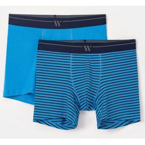 Woody Studio duopack boxershort heren - blauw/gestreept - 251-12-QLC-Z/023 - maat XXL