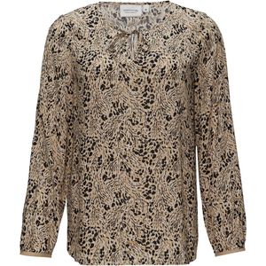 comma - Blouse - Viscose - Met Stropdasdetail