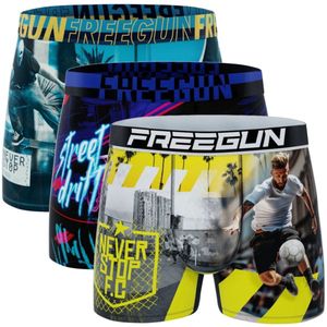 Freegun jongens boxershorts - microvezel - 3-pack - maat 140/152 - Never stop