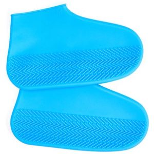 Herbruikbare Siliconen Overschoen voor Kinderen - Maat 26 tot 34 - Waterdicht - Regen Cover - Antislip - Schoen Beschermers - Flexibele Cover - 1 Paar - Blauw