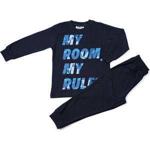 Fun2Wear - Pyjama My Rules - Navy Blauw - Maat 104 - Jongens
