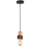 Home Sweet Home - Landelijke Hanglamp Furdy - geschikt voor E27 LED lichtbron - hanglamp gemaakt van Hout - 10/10/116cm - Pendellamp geschikt voor woonkamer, slaapkamer en keuken