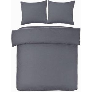 Papillon Dekbedovertrek Wellington Antraciet Tweepersoons 200x200/220 cm - Hoogwaardige Percale Katoen