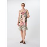 comma - A-lijn Jurk - Mini - V-halslijn - Mouwloos - All-over Print