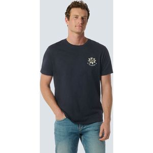 No Excess Mannen T-Shirt Met Lotusbloemontwerp - Comfort En Elegante Stijl Nacht Blauw XL