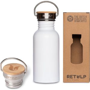 Retulp Urban - Waterfles - Drinkfles - 500 ml - RVS - Chalk White