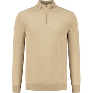 GENTS - Halfzip merinoblend - Polyblend - Camel - Maat 3XL/3XL