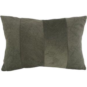 Present Time - Kussen 'Ribbed Velvet' (60x35cm) - Groen