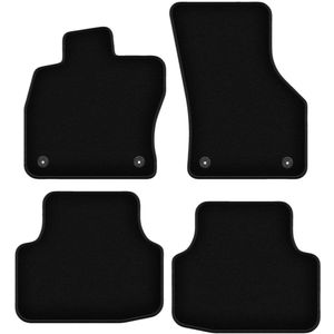 BASIC zwarte veloursmatten voor: Seat Leon IV sedan, stationwagen, variant, liftback (2020-)