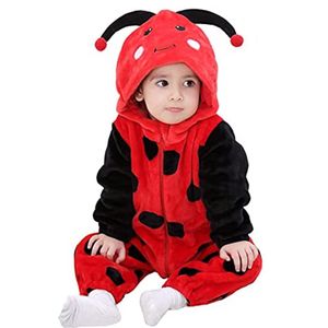 Schattig Flanellen Baby Rompertje met Dierlijke Capuchon voor Kinderen 0-24 Maanden