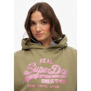 Superdry - Vintage Logo Rhinestone Hoodie - Relaxte Pasvorm
