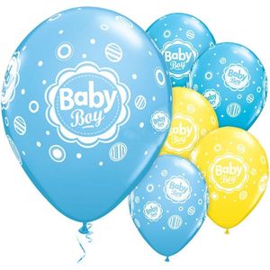 Qualatex - Ballonnen Baby Shower Baby Boy Zegel Blauw