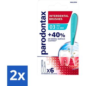 Parodontax - Ragers - Interdentale Ragers 0,6 mm - ISO Maat 3 - 6 ragers - Voordeelverpakking - 2 stuks
