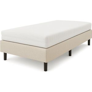 Nessa® - 70x200 - Boxspring Furkan - Crème - Beige - Inclusief Matras