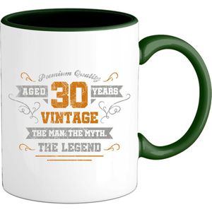 30 Jaar vintage legend - Verjaardag cadeau - Kado tip - Mok - Bottle Groen