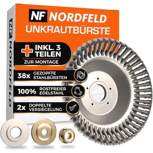 Professionele onkruidborstel voor maaimachines - Effectieve mos- en onkruidverwijderaar met accessoires