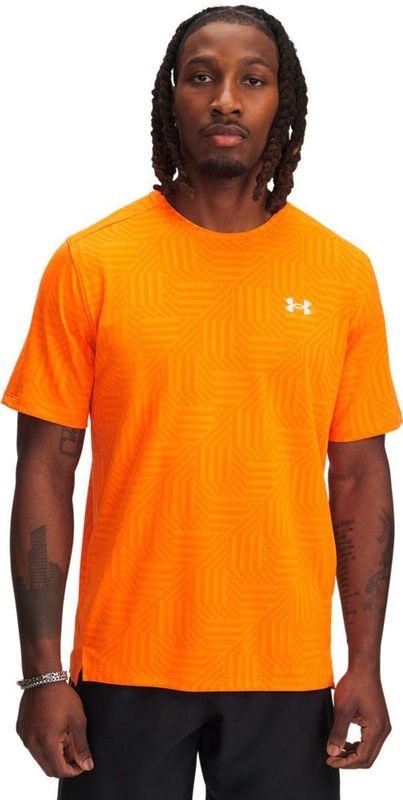 Under Armour - Vent Geotessa - T-shirt - Stream en Black - Korte Mouwen