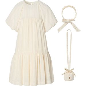 Noppies - Ekalake - Jurk - Antique White - Korte Mouwen - Zachte Stof