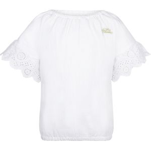 No Way Monday T-shirt met Broderie Wit