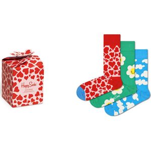 Happy Socks Pack I Flower U Socks Gift Set (3-pack) - unisex enkelsokken - Unisex - Maat: 36-40