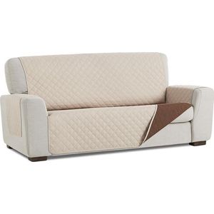 Belmarti® Bankbeschermer Duo 200cm Beige - Dubbelzijdig, beschermt tegen vlekken, haren en krassen – voor gezinnen met kinderen en huisdieren - Premium Belmarti® Kwaliteit