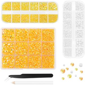 EGoods - Hars Steentjes Geel Flatback Kristallen Diamant DIY Nail Art Make-up - Crafting Trouwjurk Kleding Mok