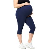 Merry Style Dames Grote Maten Leggings - Zwangerschapskleding - Capri - Viscose - MS-MS10-461-LE - Marineblauw - 3XL