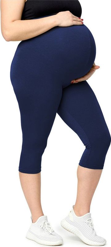 Merry Style Dames Grote Maten Leggings - Zwangerschapskleding - Capri - Viscose - MS-MS10-461-LE - Marineblauw - 3XL