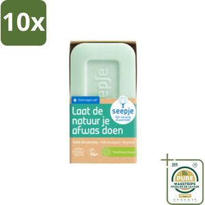 10 x Seepje - Afwaszeep - Handgemaakt & Biologisch - Tintelfrisse Limoen Geur - 120 gr - Grootverpakking - Afwaszeep - Handgemaakte Zeep - Biologische Zeep - Milieuvriendelijke Zeep - Limoen Geur