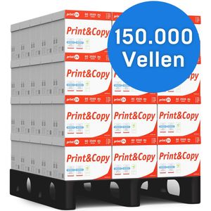 print24 Printerpapier kopieerpapier 150000 vellen 60 x 2500 A4 80g premium wit PEFC-gecertificeerd