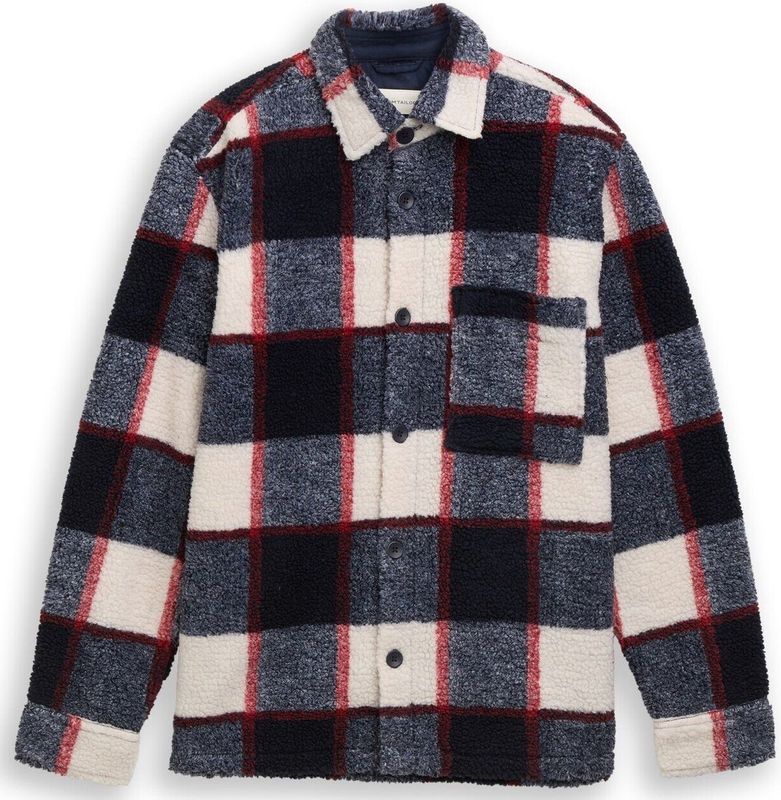 Tom Tailor - Overhemd - Blue big check - Lange Mouwen - Met Borstzak