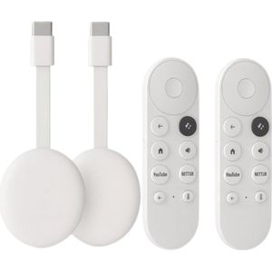 BMN® Android TV Dongle 4K HDR & Android 14 - Streaming Box met WiFi & Bluetooth - Chromecast Voor Tv - Google Voice Assistant - Geschikt voor Netflix - 2 Stuks Bundel