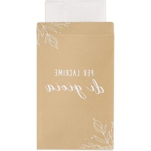 Zakdoeken voor bruiloft met 'Tranen van vreugde' decoratie, 100 stuks, zachte en stijlvolle tissues voor emotionele momenten tijdens de ceremonie