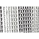 Deurgordijn alu Chain 100x230cm zwart/grijs, 78s