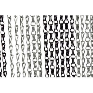 Deurgordijn alu Chain 100x230cm zwart/grijs, 78s