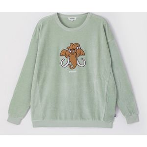 Woody pyjama meisjes - mammoet - pastelgroen - 232-10-WPA-V/704 - maat 116