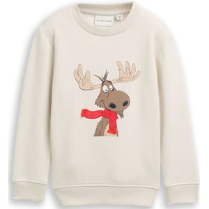 Tom Tailor - Vesten - Greyish White - Met Print en Gebreide Details - Voor Kids