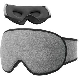 Eye Mask Sleep - Masque de Nuit Femme & Homme - Extra Doux - Grijs