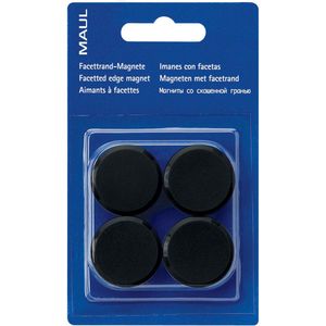 Maul magneet Solid 32mm trekkracht 1kg blister 4 zwart