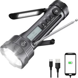 Zorgeloos Kamperen: DAB+ Radio met Bluetooth en Oplaadbare Powerbank | Noodradio met Zaklamp en SOS Alarm