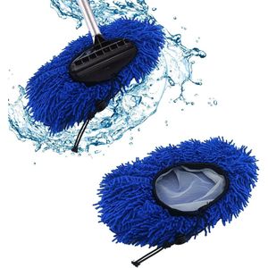 Autowasborstel - Draagbare autowasborstel - Reiniging van de motorkap - Autowasstraat - Superzachte reinigingsborstelset - 1 stuk (blauw)