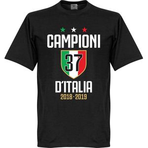 Campioni D'Italia 37 T-Shirt - Zwart - XXXXL