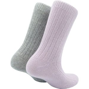 The Sockmaker sokken dames 36-41 - 2-pack Cashmere - duurzaam - Purple and Grey