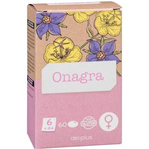 60 capsules Parels Onagra Teunisbloemolie 60 capsules Verlichting van het premenstrueel syndroom (PMS) en de menopauze, huid, cardiovasculair systeem, verbetering van haar en nagels, ontstekingsremmend, cholesterolbeheersing, vruchtbaarheid en hormo