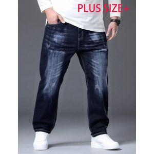 Heren Jeans – Plus Size 3XL (EU 60) – Stretch – Comfort Fit – 73,7% Katoen – Donkerblauw