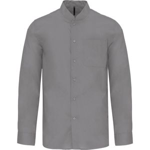 Kariban Herenoverhemd met Mao kraag lange mouwen K515 - SILVER - XL