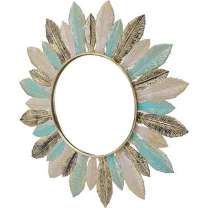 Moderne Metalen Wanddecoratie Veren Sculptuur Hangend - Slaapkamer Woonkamer Studeerkamer Hal Kantoor Luxe Muurhangend .