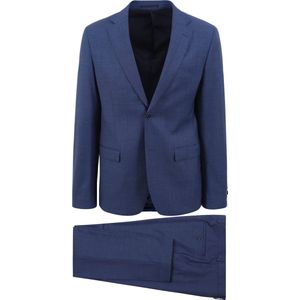 Suitable - Strato Toulon Kostuum Wol Mid Blauw - Heren - Maat 102 - Slim-fit