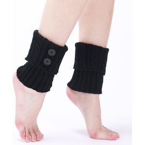 Beenwarmers - Beenwarmers dames - beenwarmers en meisjesbeenwarmers voor herfst en winter-1 paar Zwart